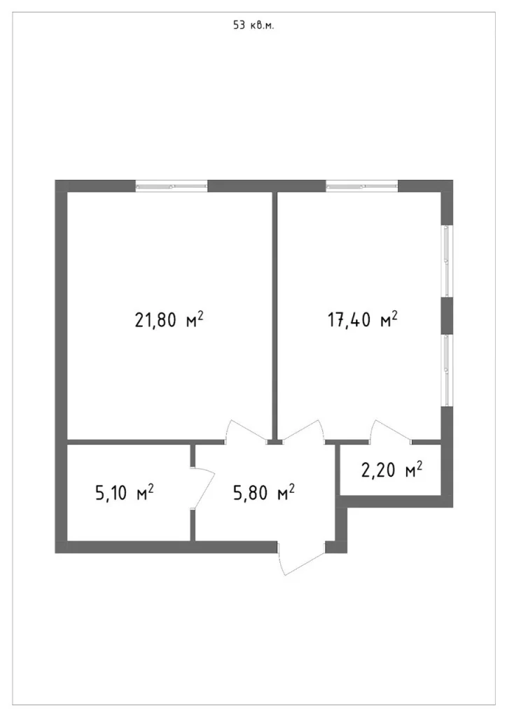 план квартиры 53/м2